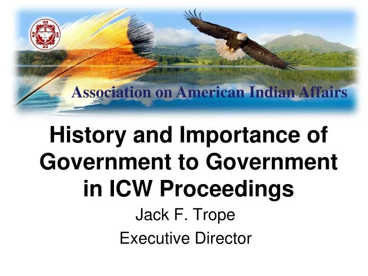 history and importance of government to government in icw proceedings