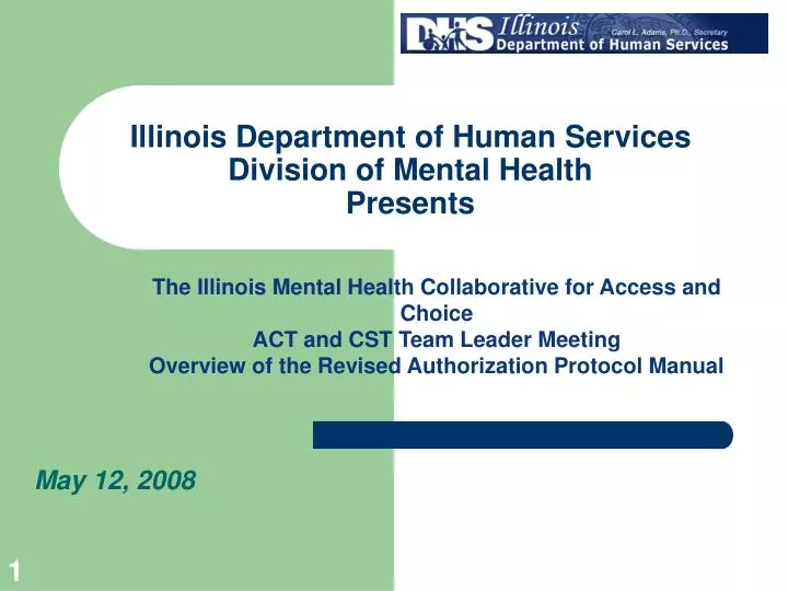 illinois department of human services division of mental health presents