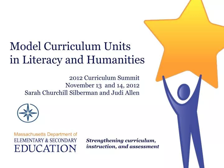 model curriculum units in literacy and humanities