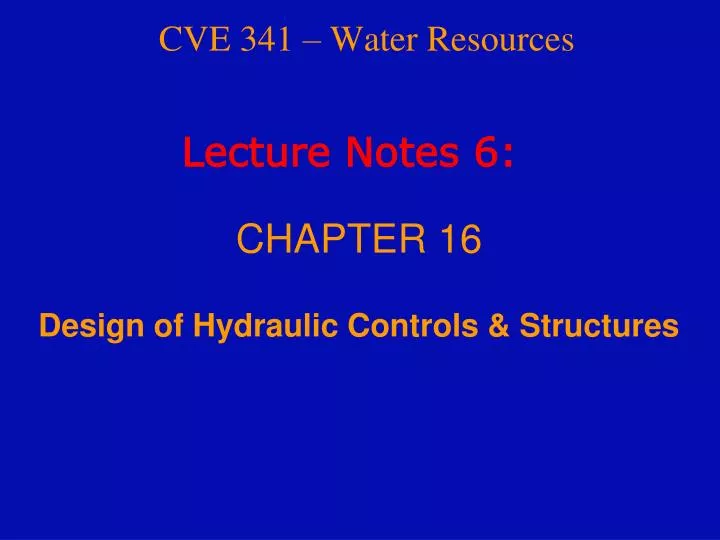 cve 341 water resources