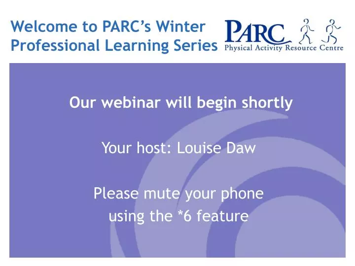 welcome to parc s winter professional learning series