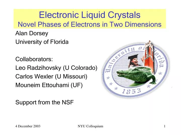 electronic liquid crystals novel phases of electrons in two dimensions