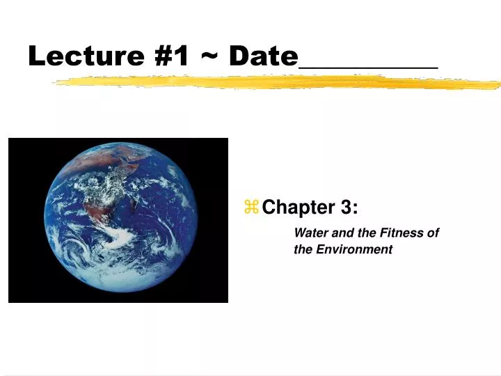 lecture 1 date