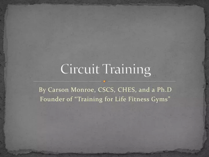 circuit training