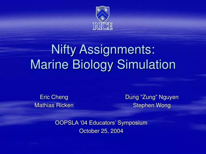 nifty assignments marine biology simulation