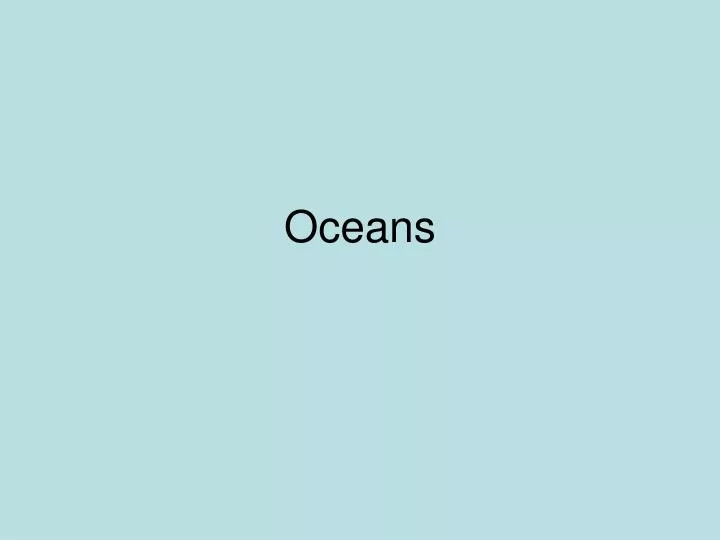 oceans