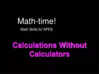 Math-time!