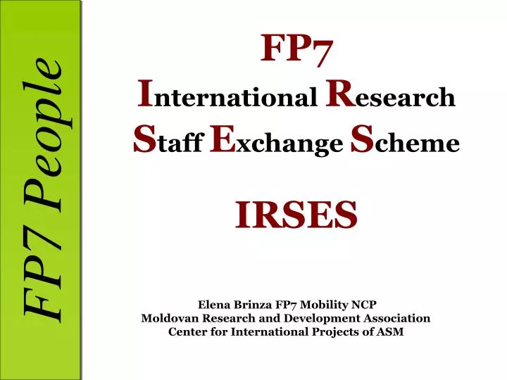 fp7 i nternational r esearch s taff e xchange s cheme irses