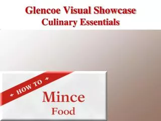 Glencoe Visual Showcase Culinary Essentials