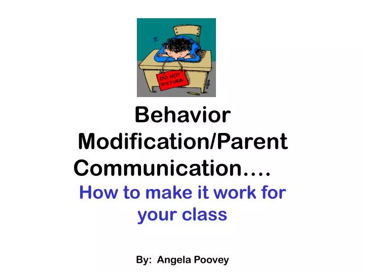behavior modification parent communication