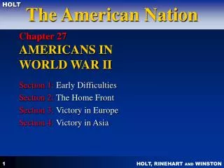 Chapter 27 AMERICANS IN WORLD WAR II