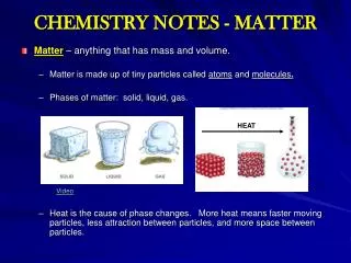 CHEMISTRY NOTES - MATTER