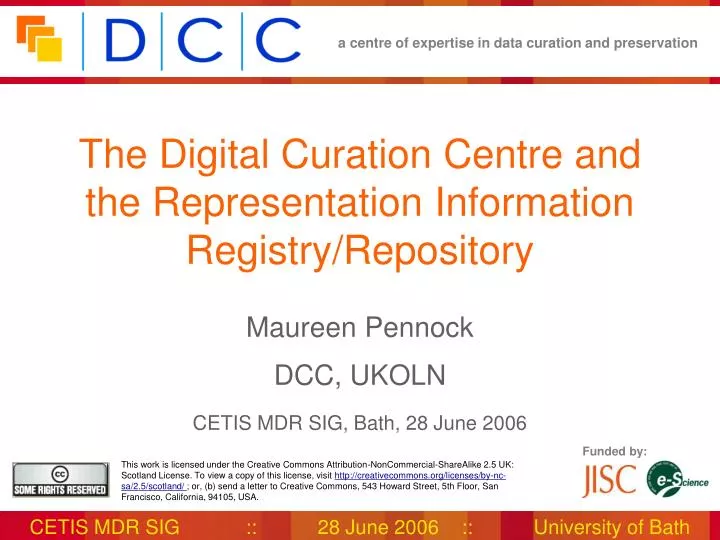 the digital curation centre and the representation information registry repository