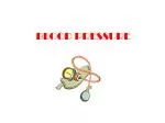 BLOOD PRESSURE - slide 1