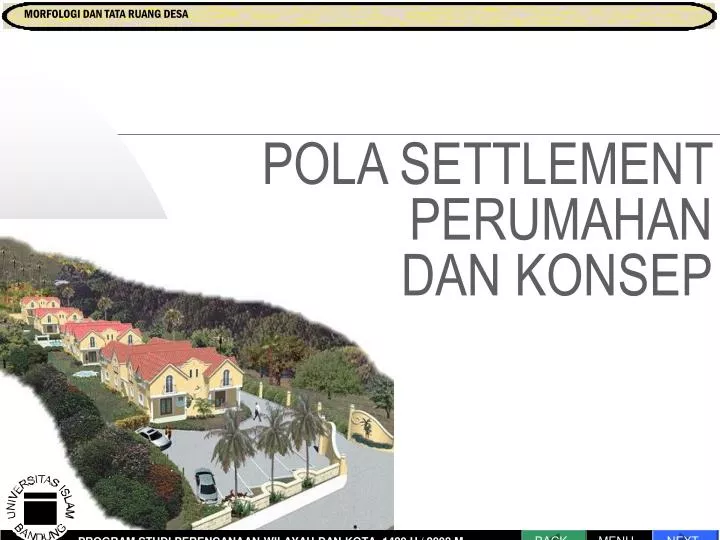 pola settlement perumahan dan konsep