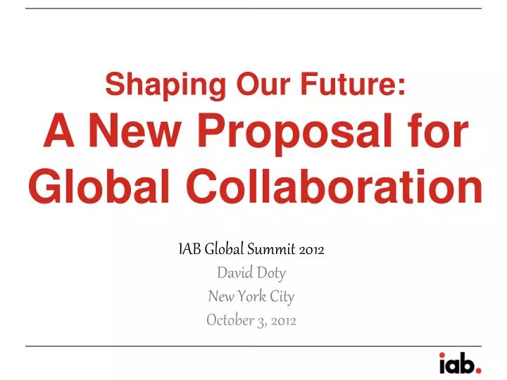 shaping our future a new proposal for global collaboration