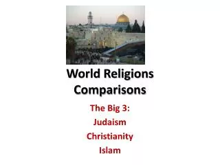 World Religions Comparisons