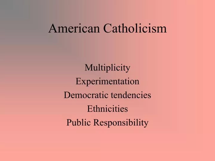 american catholicism