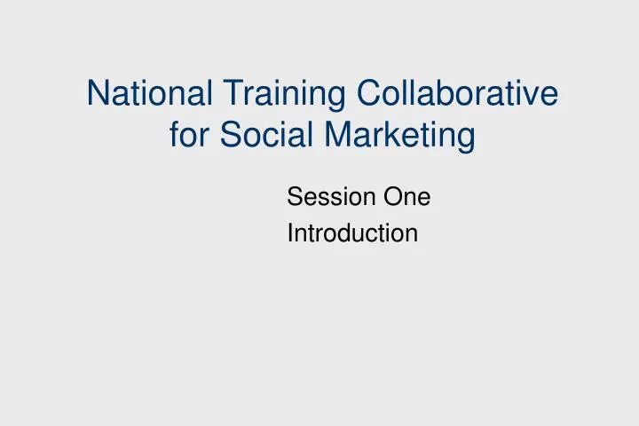 national training collaborative for social marketing