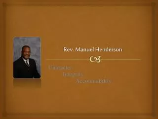Rev. Manuel Henderson
