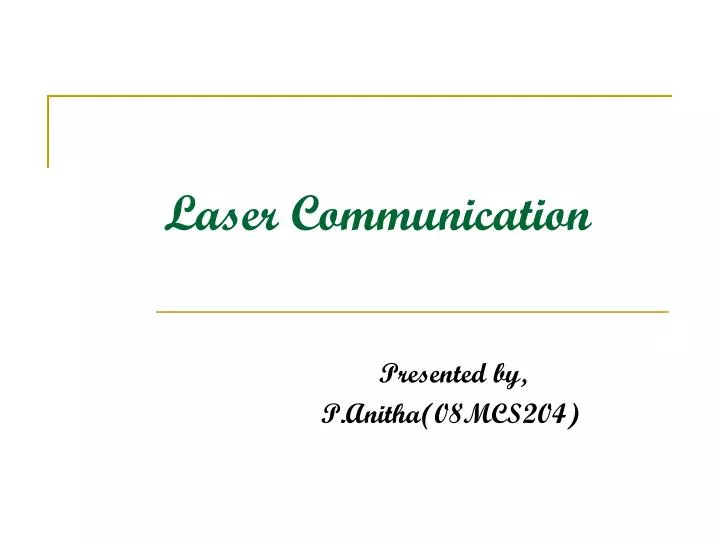 laser communication