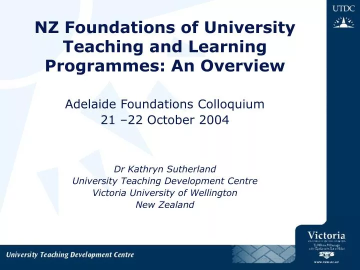 nz foundations of university teaching and learning programmes an overview