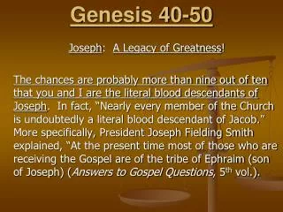 Genesis 40-50