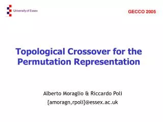 Topological Crossover for the Permutation Representation