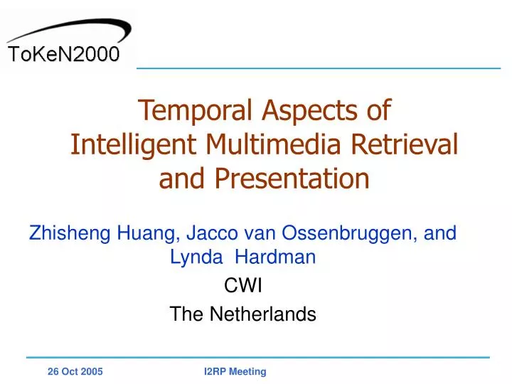 temporal aspects of intelligent multimedia retrieval and presentation