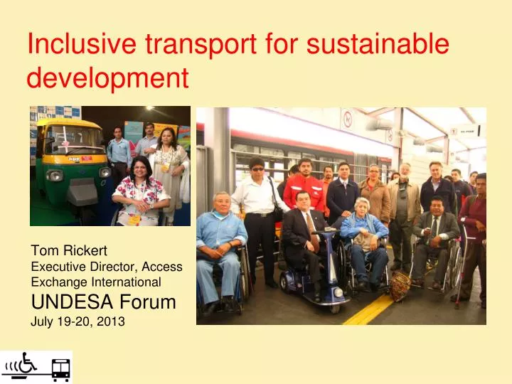 inclusive transport for sustainable development