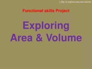 Functional skills Project