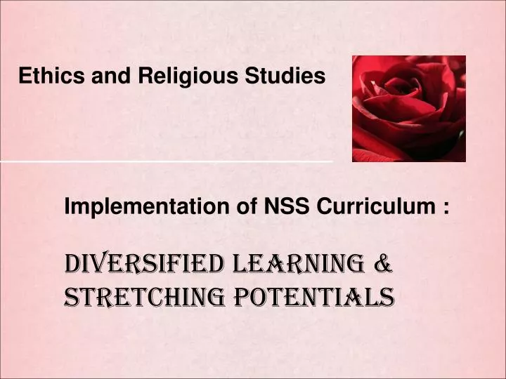 implementation of nss curriculum diversified learning stretching potentials