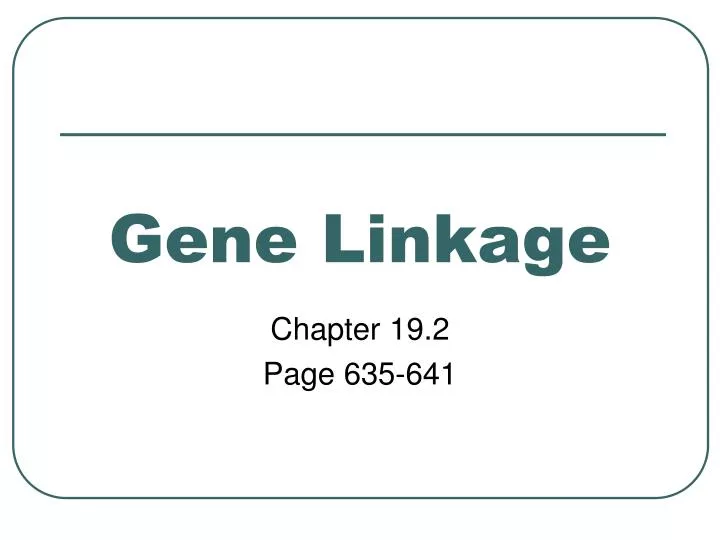 gene linkage