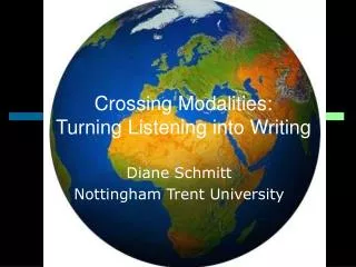 Crossing Modalities: Turning Listening into Writing