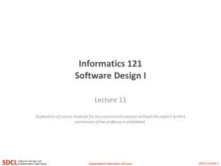 informatics 121 software design i