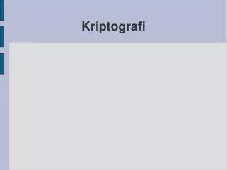 Kriptografi