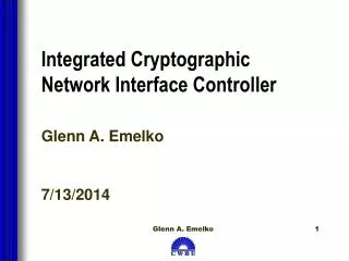 integrated cryptographic network interface controller
