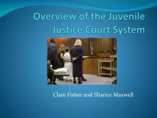 Overview of the Juvenile Justice Court System