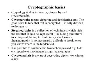 Cryptographic basics