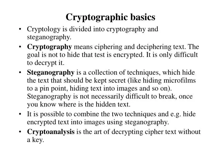 cryptographic basics