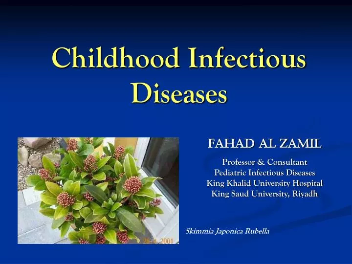 childhood infectious diseases