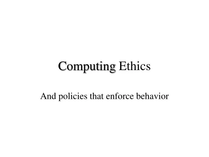 computing ethics