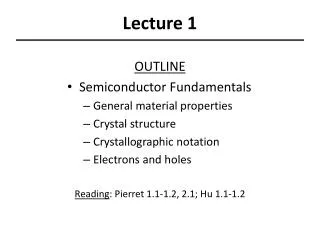 Lecture 1