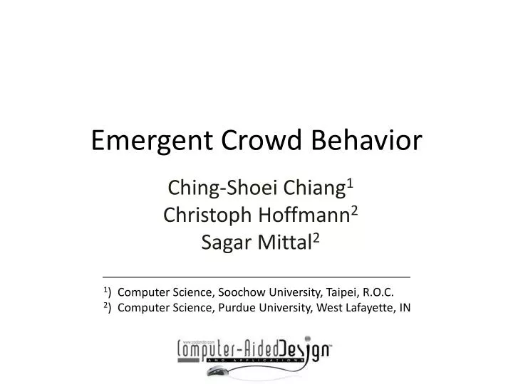 emergent crowd behavior