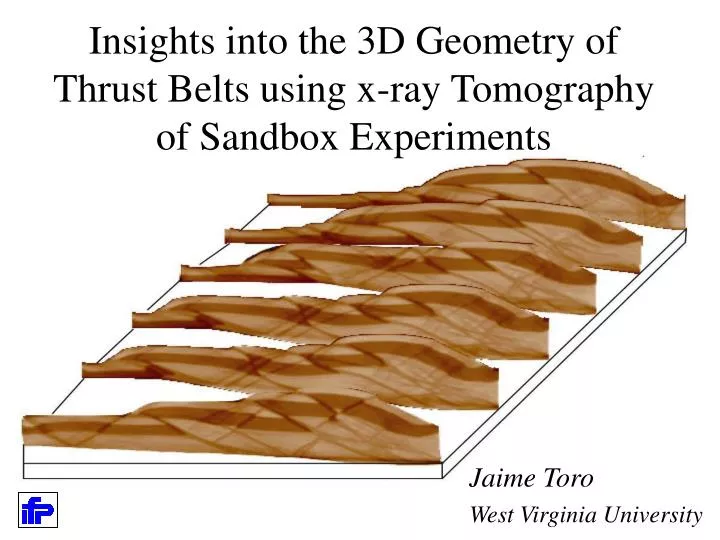 insights into the 3d geometry of thrust belts using x ray tomography of sandbox experiments