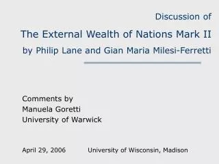 Discussion of The External Wealth of Nations Mark II by Philip Lane and Gian Maria Milesi-Ferretti