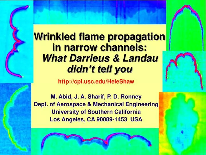 wrinkled flame propagation in narrow channels what darrieus landau didn t tell you