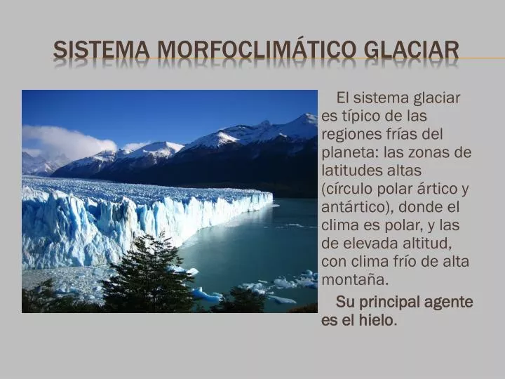 sistema morfoclim tico glaciar