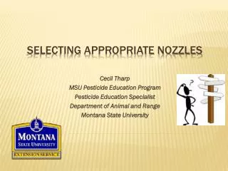 Selecting Appropriate nozzles