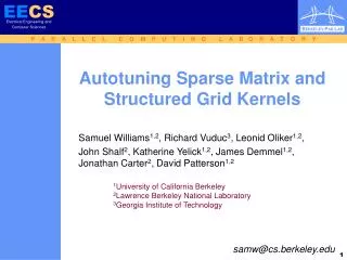 Autotuning Sparse Matrix and Structured Grid Kernels